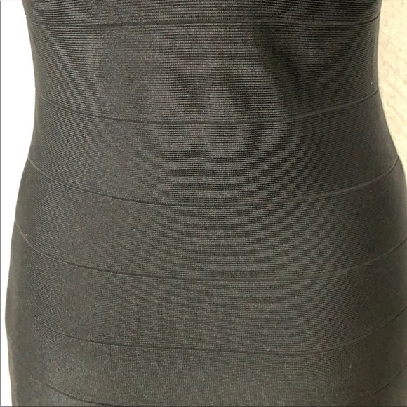 Tart Medium Turquoise and Black Bodycon Bandage Dress - Picture 4 of 5